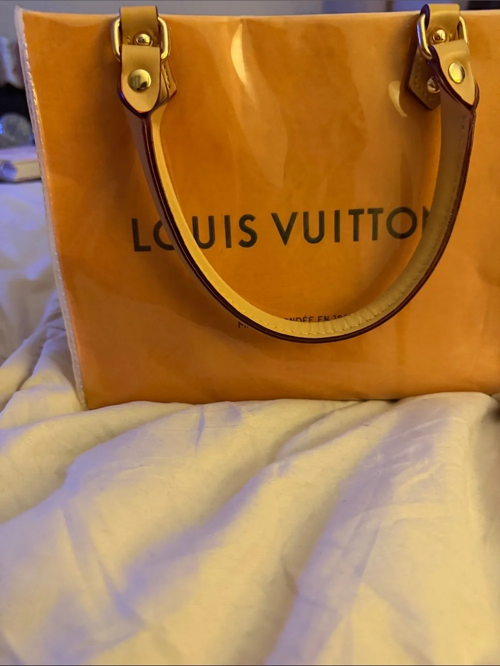 Authentic lv shoppers bag handmade Tote with Pink scarf